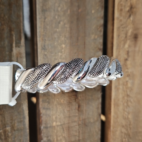 Napier Sterling Silver Bracelet, Stretchable - Picture 3 of 12